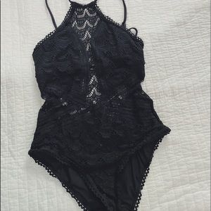 BECCA black lace swimsuit